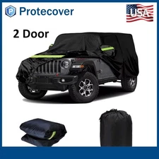 Waterproof Car Cover for Jeep Wrangler 2 Door CJ YJ TJ Dust UV Rain Protection