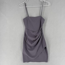 Windsor Dress Womens Small Lavender Ruched Bodycon Mini Asymmetrical Cocktail