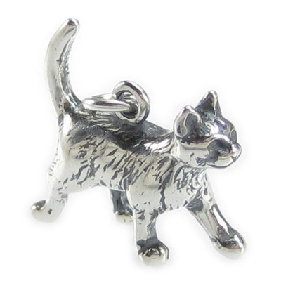 Pussy Cat Sterling Silber Charm 0,925 x 1 Puss Katzen Charms