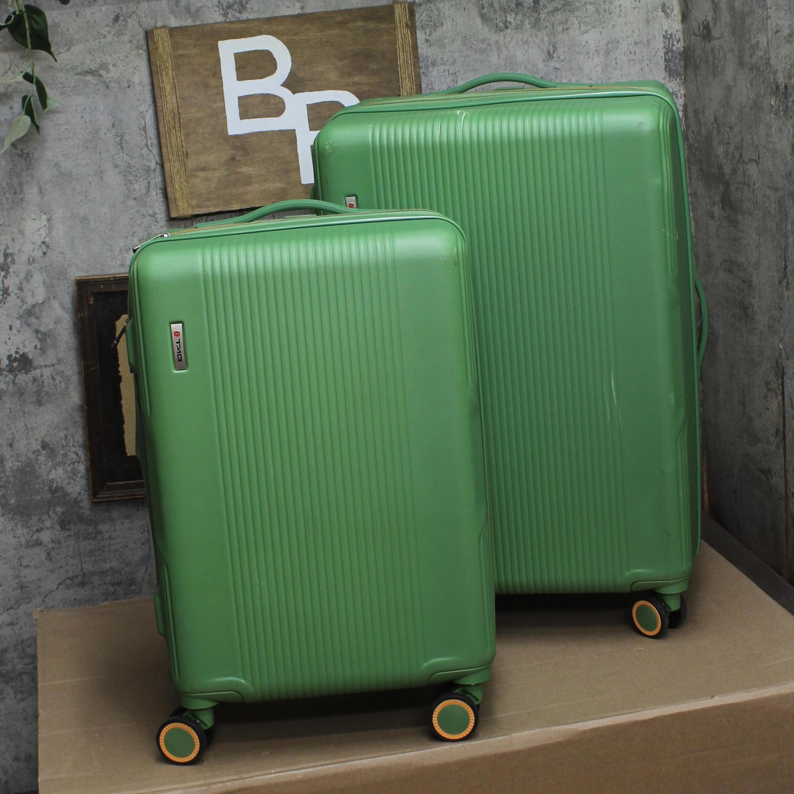 Tag 2.0 2-Piece Hard Side Spinner Suitcase Luggage Set Turf 