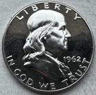 1962 Proof Franklin Half Dollar 90% Silver-INV#8426