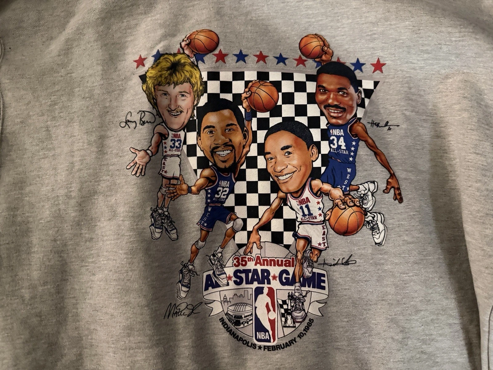 Mitchell & Ness 1985 NBA All-Star Game Caricatures Pullover Sweatshirt