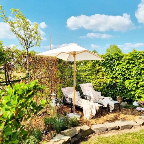 200x150cm Holz Sonnenschirm UV50+ Balkonschirm 2m Eckig Gartenschirm Knickbar - Bild 2 von 20