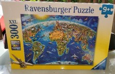Ravensburger World Landmarks Map XXL 300 Piece Jigsaw Puzzle New Sealed 19x14