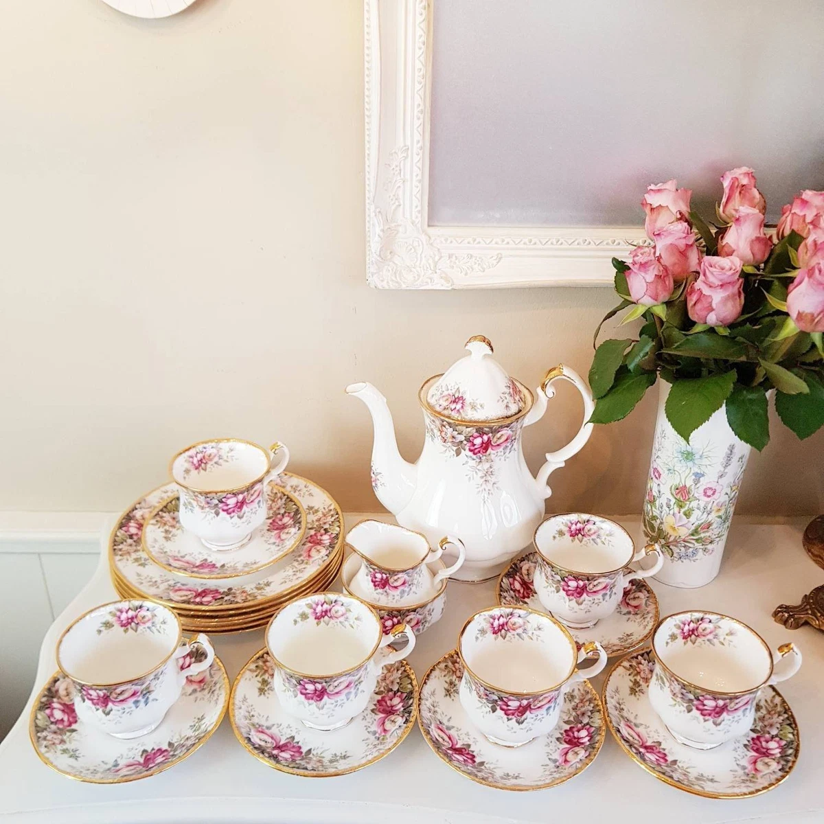 Rose Garden FINE BONE CHINA クッキー菓子皿 最終値段 Rose Garden