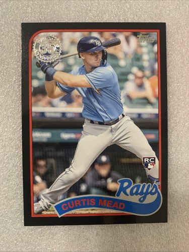 2024 Topps Series 1 - 1989 Topps Baseball Black #89B-85 Curtis Mead /299 (RC)