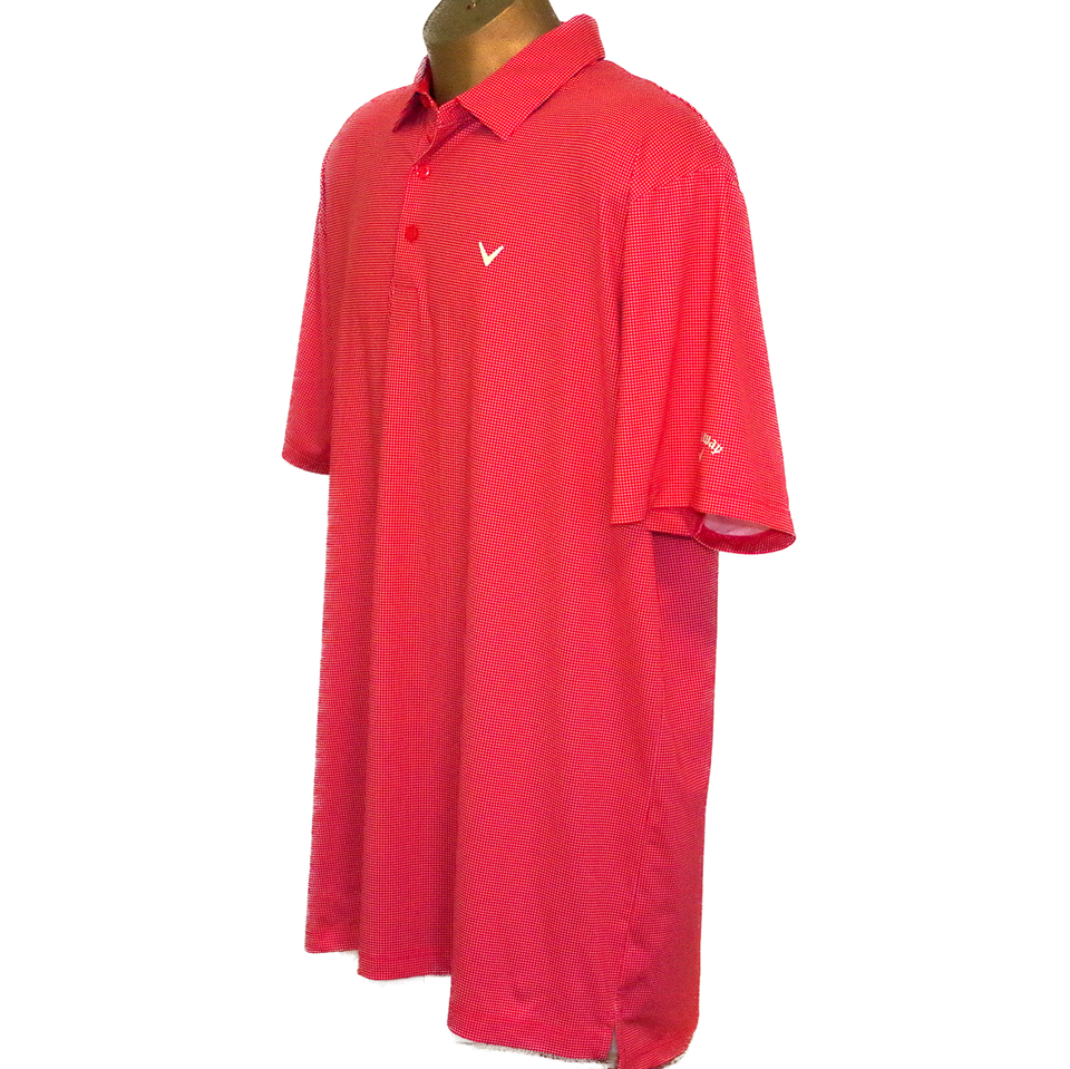 Callaway Men's XLT Red Checked OptiDry Golf Polo Shirt Chest 52" eBay