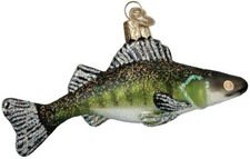 Walleye Fish Blown Glass Christmas Ornament by Old World Christmas