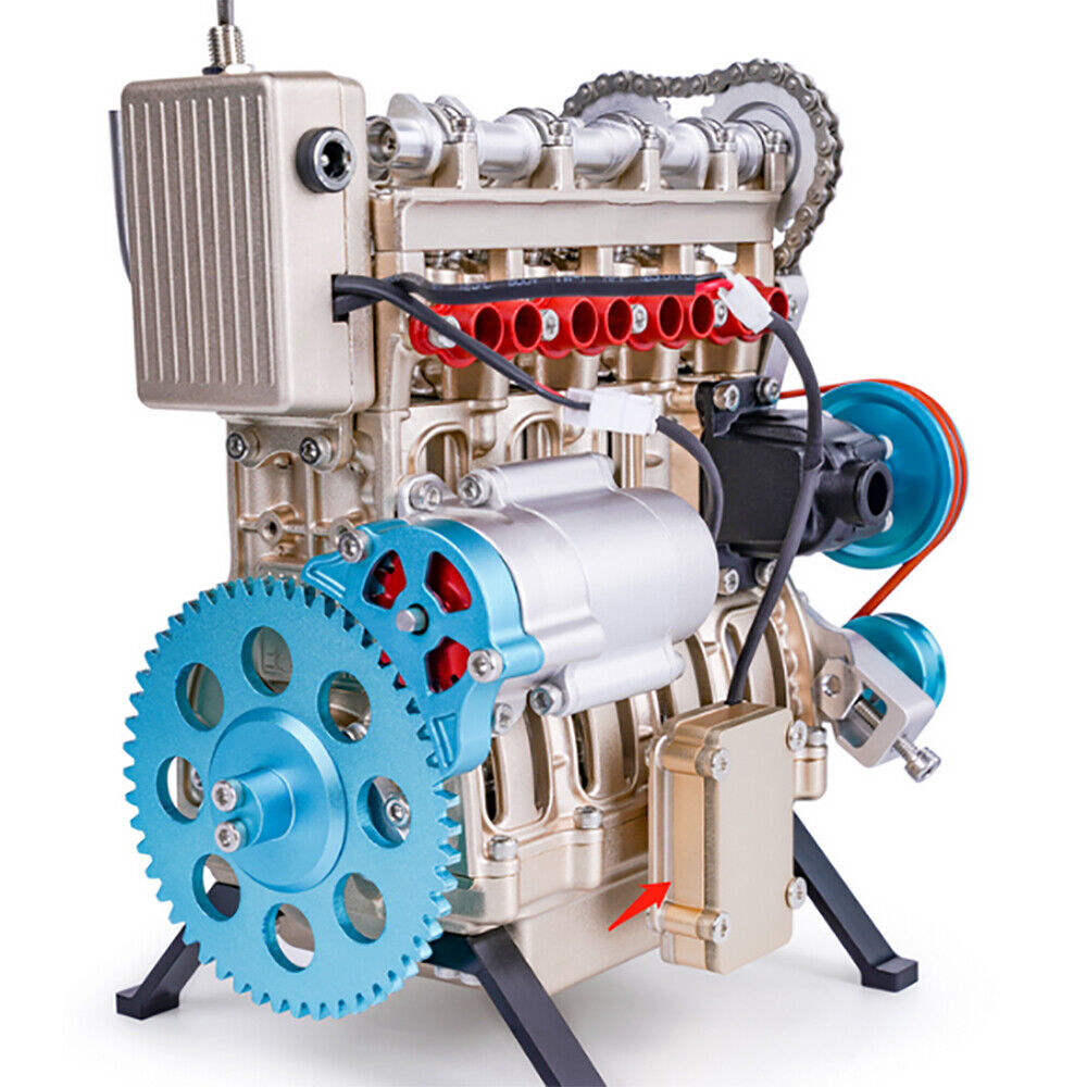 4 cilindros en línea Kits de construcción de modelos de motores de gasolina Full  Metal montado Juguete y | eBay