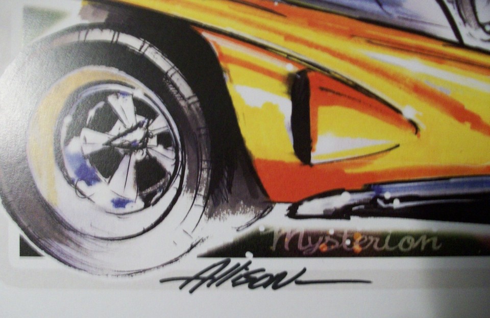 RARE Ed Roth Rat Fink Art Poster Print Signed ORBITRON BANDIT OUTLAW ...