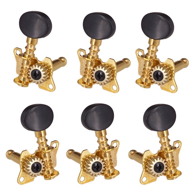 Open Gold Acoustic Folk Guitar Parts Tuning Peg Tuners for Replacement