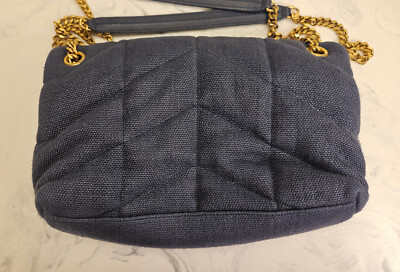 New! YSL Yves Saint Laurent 'Loulou' Small Canvas Puffer