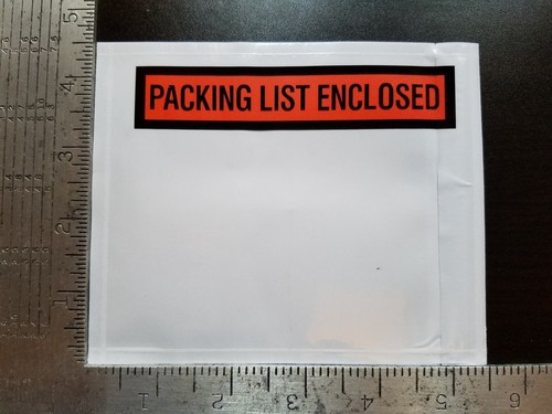 Packing List Envelopes Invoice Enclosed Slip Pouch Self Adhesive Shipping Labels - Afbeelding 1 van 12