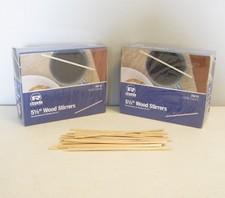 2000 WOOD COFFEE STIRRERS 5.5" STIR WOODEN CRAFT POPSICLE CUPCAKE STICKS
