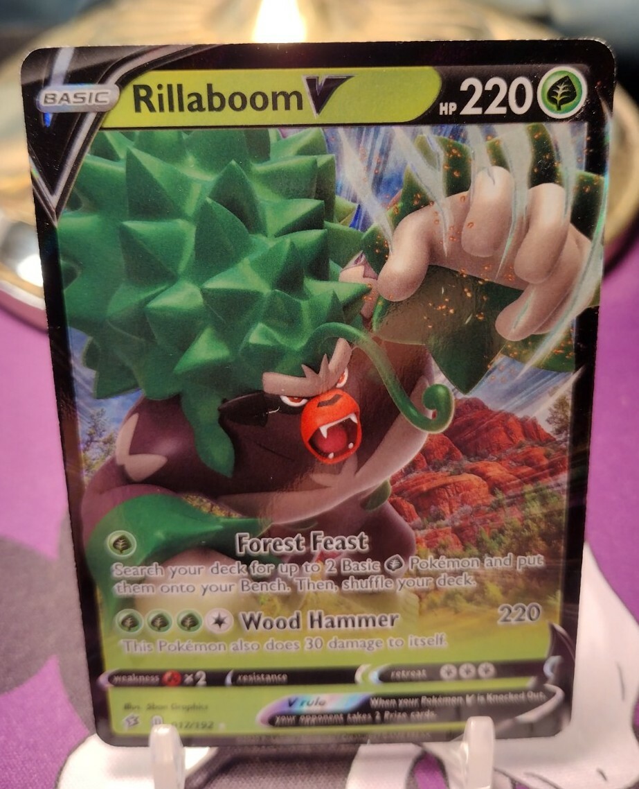 Rillaboom V SWSH014 - NM Full Art Promo Pokemon Card