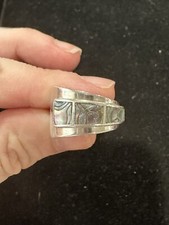 Sterling Silver 925 Abalone Ring, Size 8.75