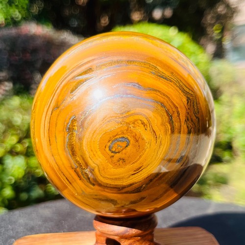Sfera cristallo quarzo sfera occhio di tigre naturale 840 g gemma decorazione curativa - Foto 13 di 14