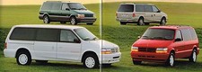 BIG 1995 Dodge CARAVAN MiniVan Brochure w/ Color Chart: GRAND,LE,SE,ES,SPORT,4WD