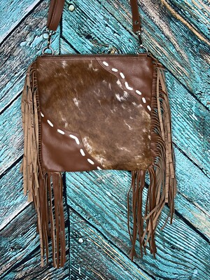 HAIR ~ ON ~ HIDE ~ FRINGE ~ CROSSBODY ~ BAG 
