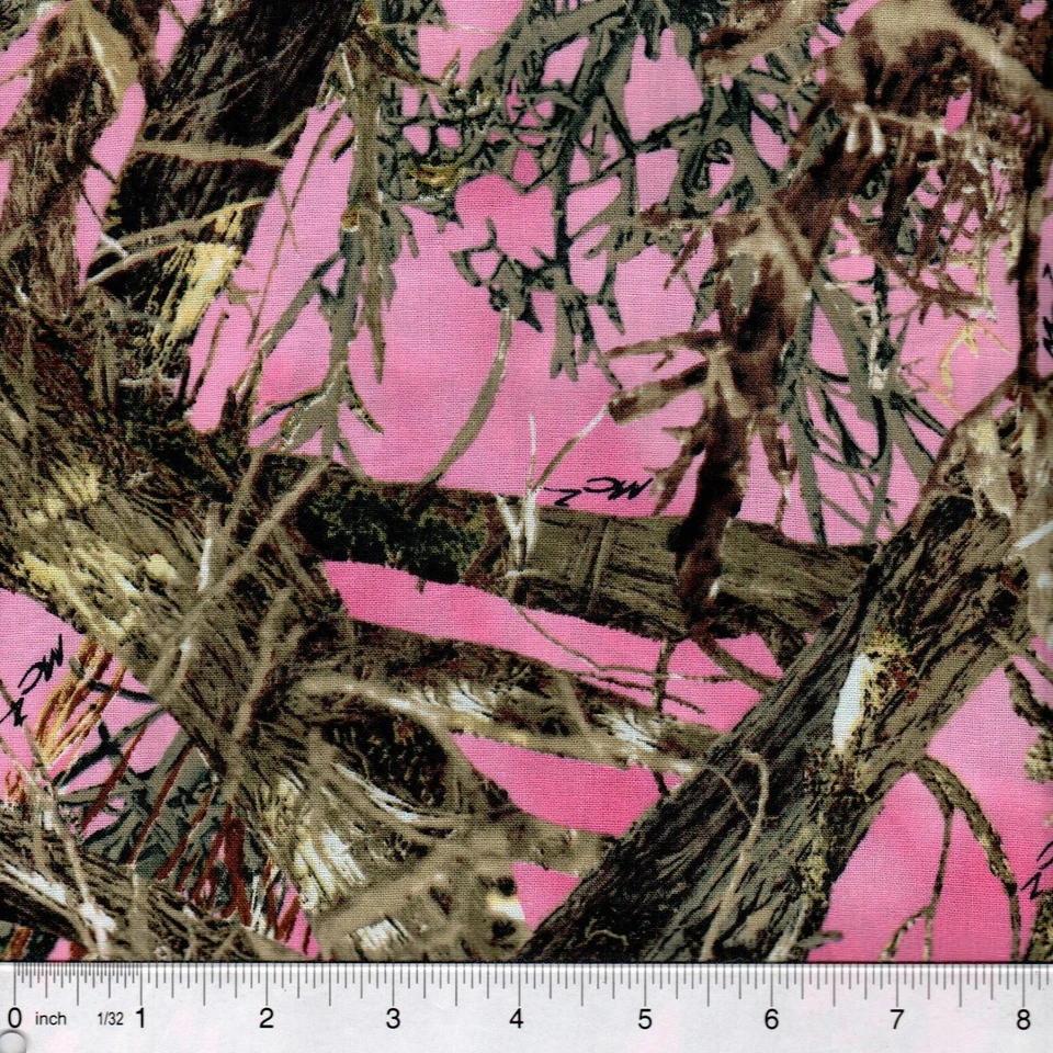 Tela 100 % algodón oculta rama árbol exterior Pink True Timber MC2 - ELIGE EL TAMAÑO Foto 2 de 3