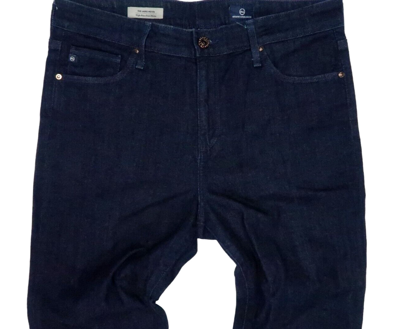 AG ADRIANO GOLDSCHMIED THE JANIS PETITE 32 P X 32 HIGH RISE FLARE DARK JEANS BLU thumbnail 2