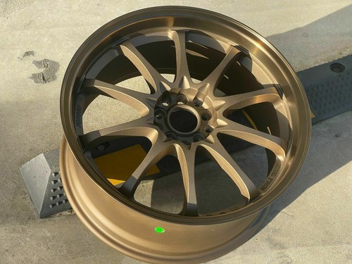 4 PCs RAYS CE28 STYLE ALLOY WHEELS 18X8.5 38P 5X100 5X114.3 SAND BRONZE+BRZ LIP - Picture 6 of 8