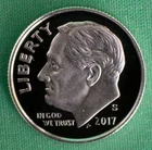 2017 S Silver Proof Roosevelt Dime Ten-Cent Coin 10c from US Mint Proof Set