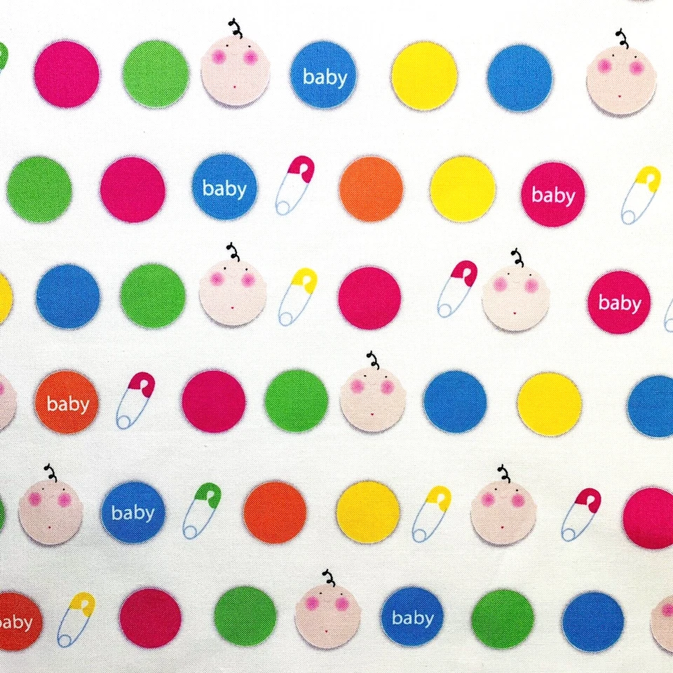 Tela de Lunares Nuevo Bebé Victoria Hutto Acolchado Tesoros 43" Largo x 44" Ancho Foto 3 de 4