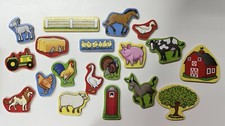 Melissa and Doug Wooden Magnets Magnetic Farm In a Box 19 Pieces
