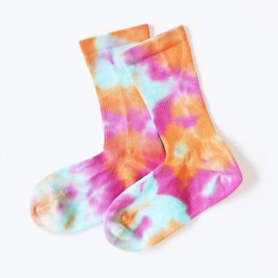 rasox Tie Dye Crew Socks CA220CR03 Made in Japan Unisex New 3color