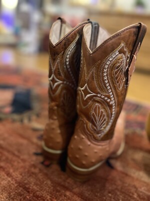 Sebastian Mexican Pointy Cowboy Boots - Leather & Ostrich 
