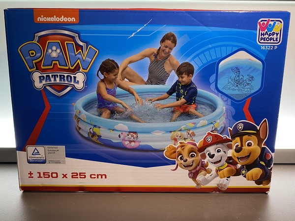Paw Patrol 3-Ring Pool Kinder Planschbecken 150X25Cm Aufblasbar Happy People /✌-image