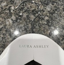 1 Vintage LAURA ASHLEY White Wooden Clothing Coat Dress Wood Hangers