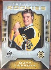 2006-07 MATT LASHOFF UD SP GAME USED ROOKIE #107 BRUINS #380/999