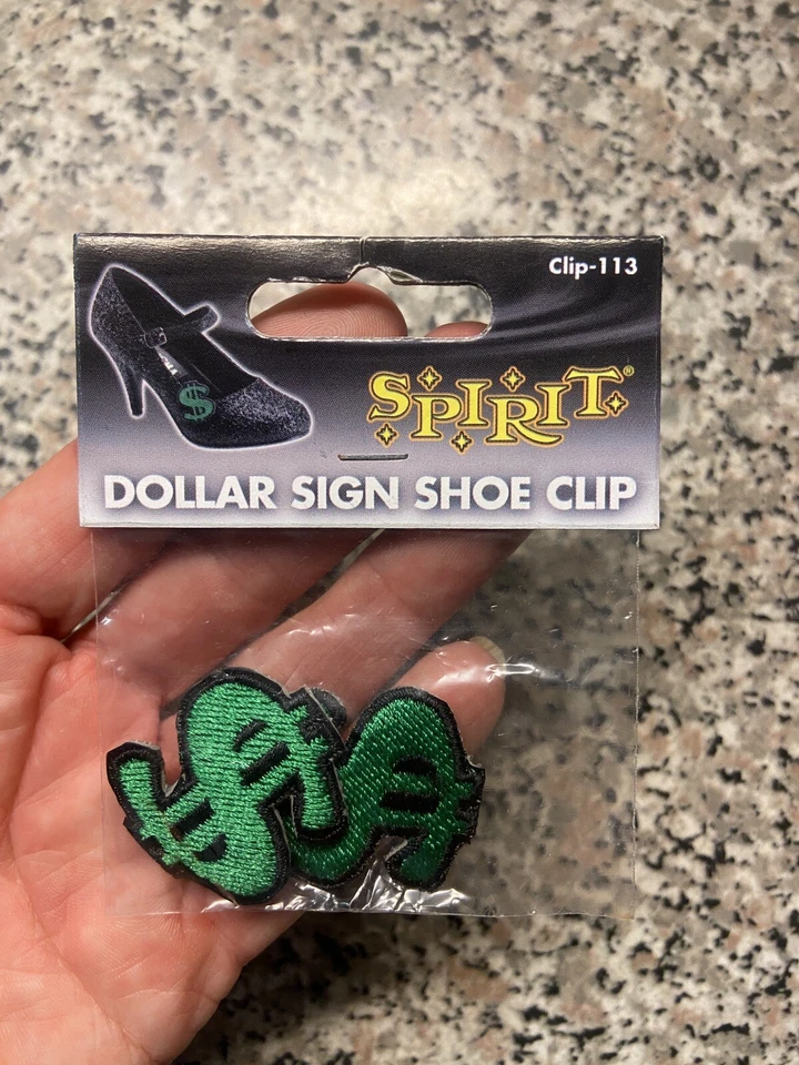 New Spirit Halloween Money Dollar Sign Shoe Pocket Clips Costume Accessory  Pimp - Image 2 of 4