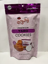 Enjoy Premium Taro Cookies Individually Wrapped 5.3oz Resealable Bag