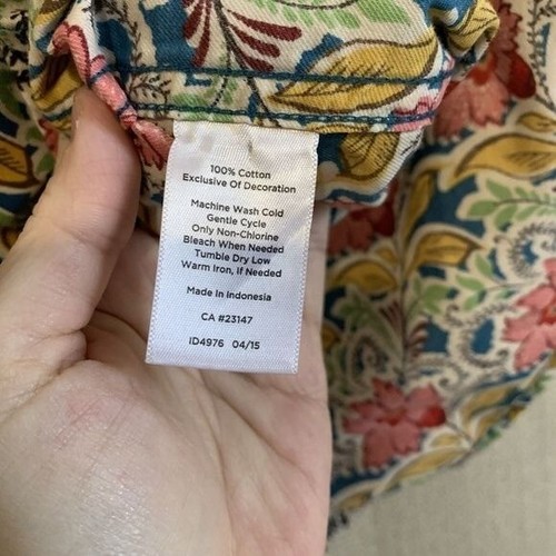 Talbots Women’s Floral Top Size XS Long Sleeve Multicolor Cottagecore Old Money - Picture 8 of 9