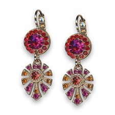 Earrings by Mariana Winter 2021 Coll. Stunning Fuchsia and Siam Swarovski Cry...