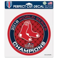 BOSTON RED SOX 2018 WORLD SERIES CHAMPIONS 8"X8" COLOR DIE CUT DECAL WINCRAFT