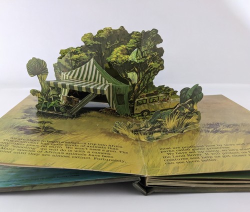 Safari Adventure Vintage Pop-Up Book, Animals & Nature Hallmark Children's Ed. - Foto 4 di 7