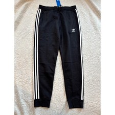 Adidas Originals Men's Classics 3-Stripes Joggers Sweatpants Black Size Large