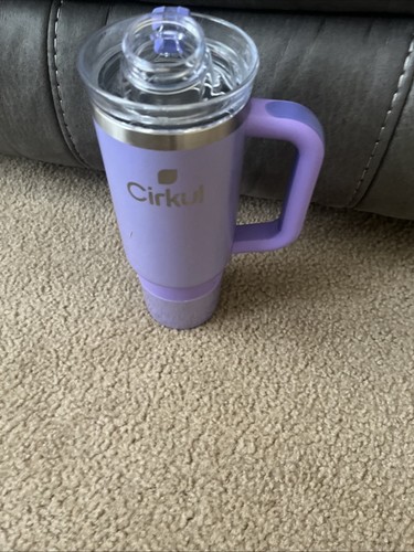 Cirkul 30oz Travel StrawSip Double-Wall Insulated Stainless Steel Tumbler Purple - Picture 3 of 8
