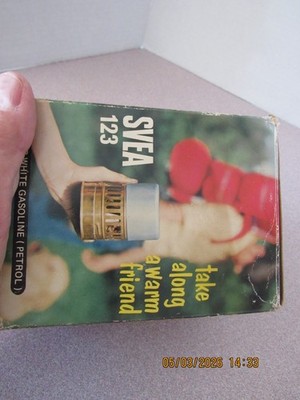 Svea 123 Brass Backpacking Camp Stove Sweden w/ Box