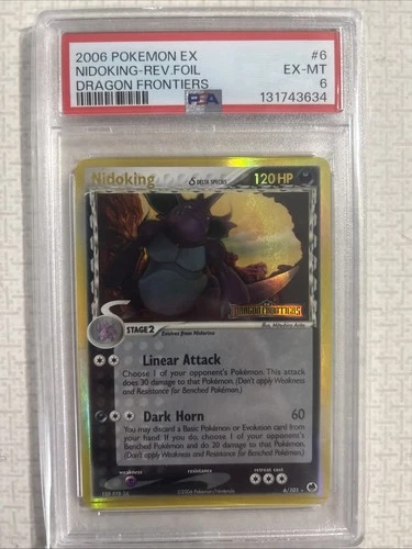 Nidoking (Delta Species) 6/101 Dragon Frontiers Reverse Holo PSA 6