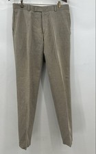 Hugo Boss Straight Leg Dress Pants Men's 34 Beige Designer