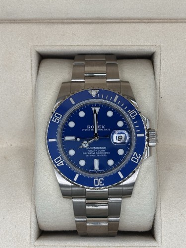 Rolex Submariner “Smurf” 116619LB 18K White Gold Blue Dial 40mm Watch