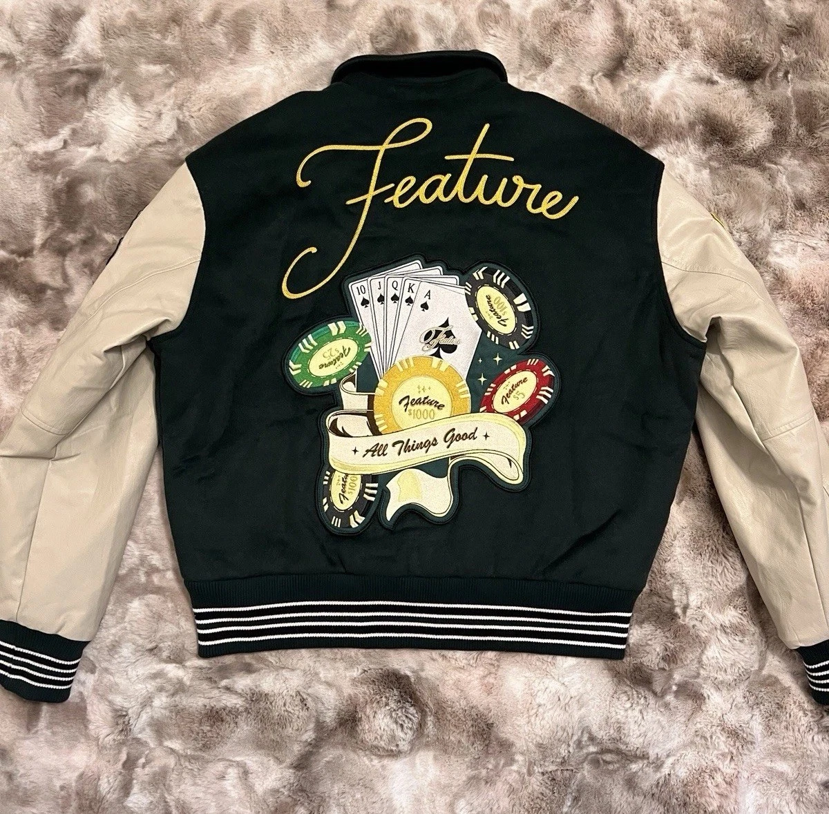 FEATURE Shosuke Varsity Jacket Las Vegas Casino Playing Cards One of One NWT image 2