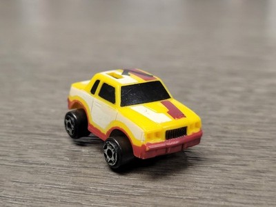 Vintage Remco Micro Power Breakers #7 Car White Brown Yellow Rare Vintage Car 