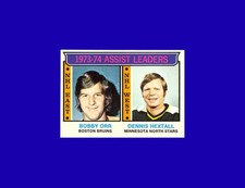 Assist Leaders (Bobby Orr/Dennis Hextall) 1974-75 Topps #2 - Gem Mint