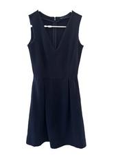 madewell dress navy blue v neck XS